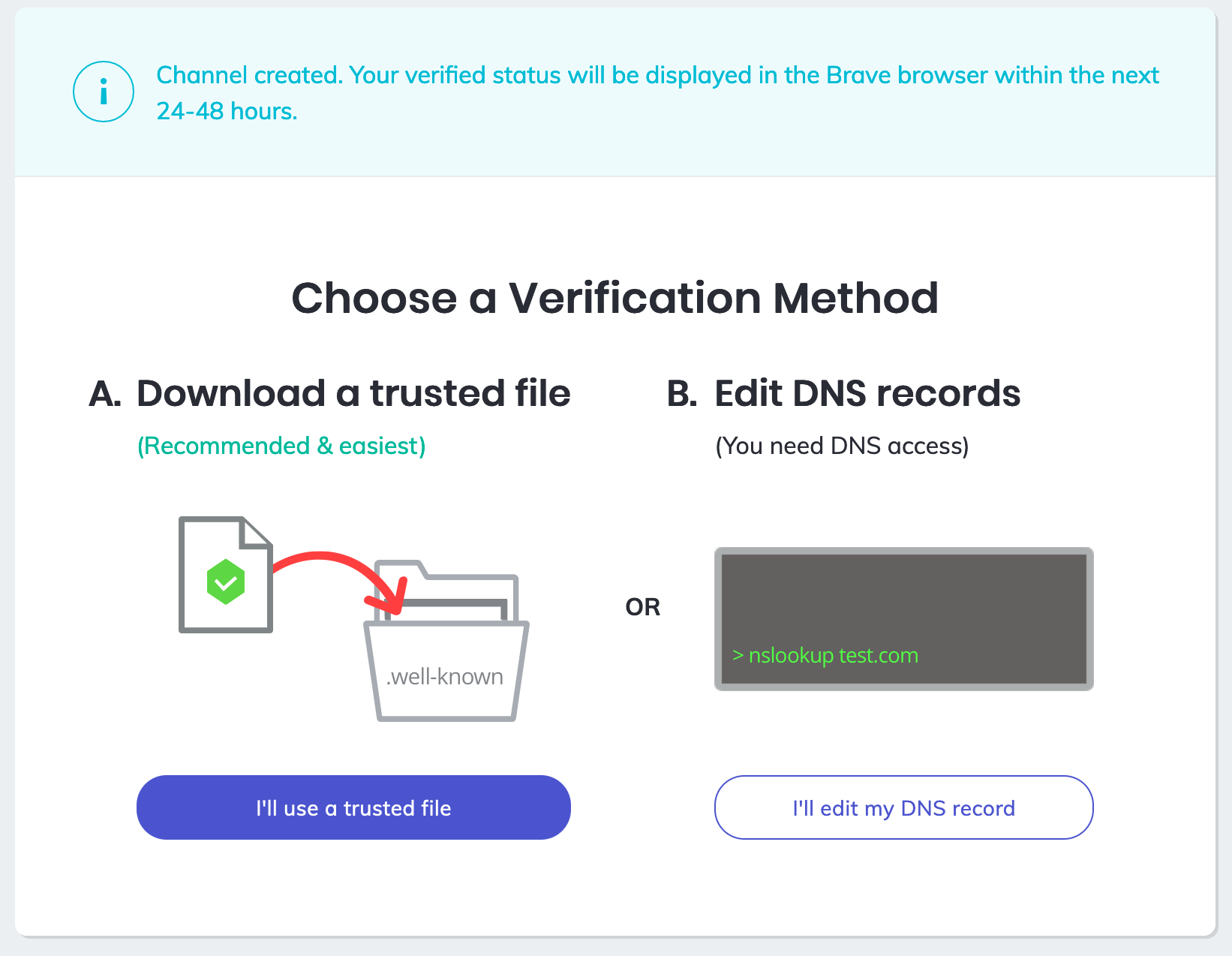 Photo of Brave Rewards Verification Settings